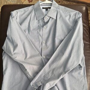 Banana Republic Light Blue Patterned Dress Shirt